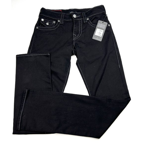 True Religion | Ricky Big T Relaxed Straight Flap Body Rinse Black NWT Size 27 - Picture 3 of 7